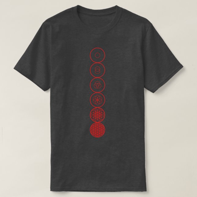 Livet Evolution Helig Geometry Red T Shirt (Design framsida)