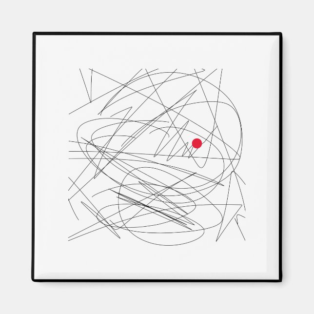Livet. Fokusera. Abstrakt Art Minimalism Magnet (Framsidan)