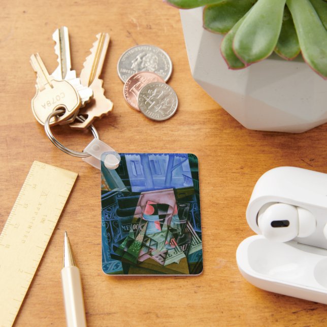 Livet före ett öppet fönster av Juan Gris Nyckelring (Skrivbord)