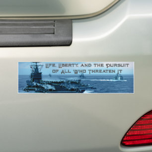 Livet, friheten och jakten på Bumper Sticker Bildekal