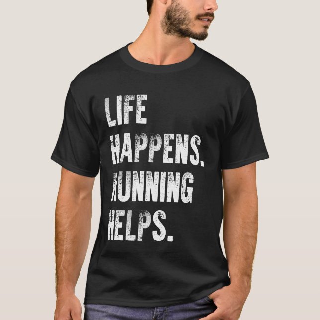 Livet fungerar som hjälp t shirt (Framsida)