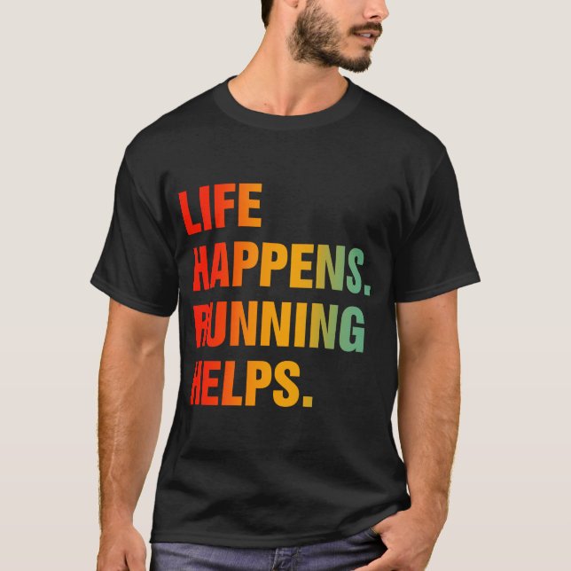 Livet fungerar som hjälp t shirt (Framsida)