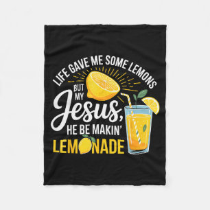Livet Gav Mig Citroner Jesus Citronade Roligt Kris Fleecefilt