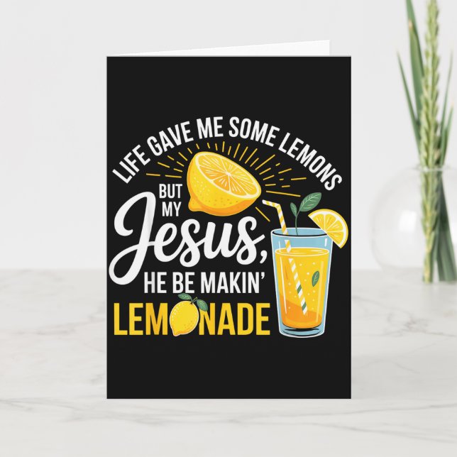 Livet Gav Mig Citroner Jesus Citronade Roligt Kris Kort (Framsida)