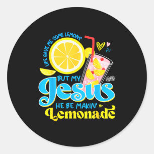 Livet gav mig lite citron men min Jesus gör lemona Runt Klistermärke