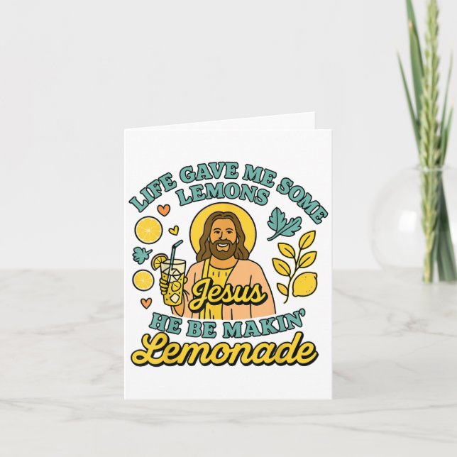 Livet gav mig några leemoner men min Jesus han är  Kort (Framsida)