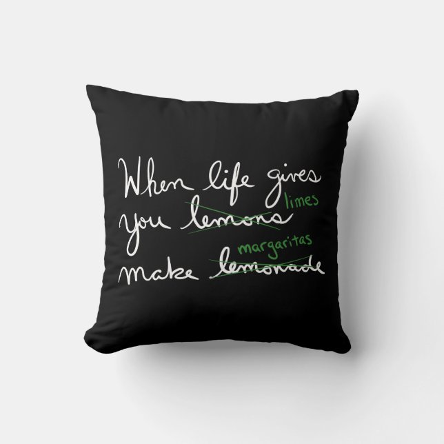 Livet Ger Dig Citroner Få Lime Gör Margaritas Kudde (Framsida)
