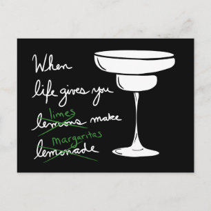 Livet Ger Dig Citroner Skaffa Lime Gör Margaritas Vykort