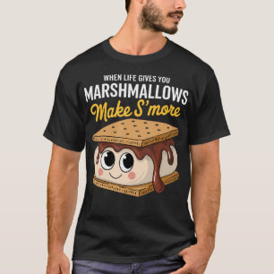 Livet Ger Dig Marshmallows Camping Smores Kawaii  T Shirt