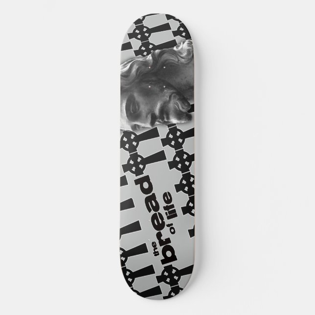 Livet Grått med Jesus Skateboard Bräda 19,5 Cm (Framsida)