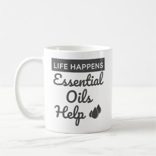 Livet händer: Essential Oils Hjälp Mugg
