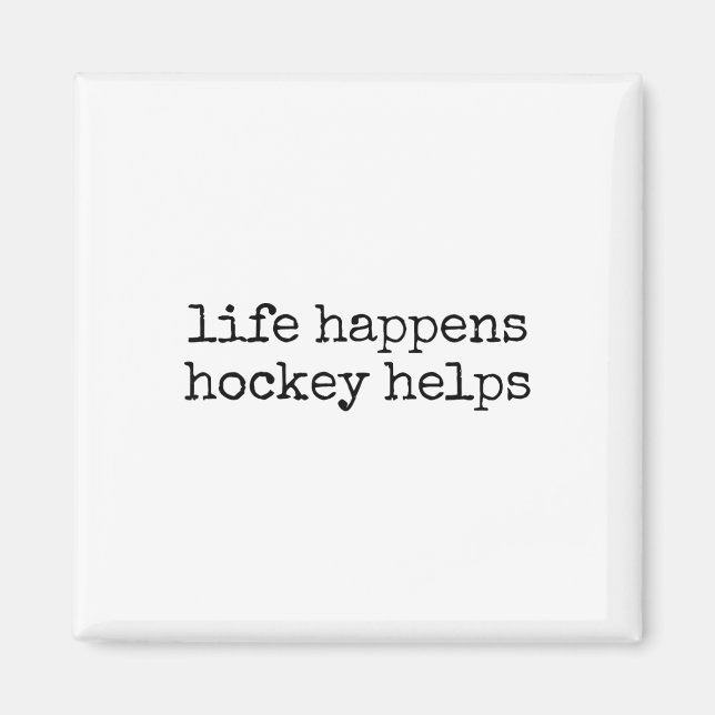 Livet Händer Hockey Hjälper _2  Magnet (Framsidan)