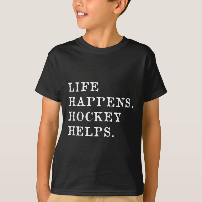 Livet Händer Hockey Hjälper _3  T Shirt (Framsida)