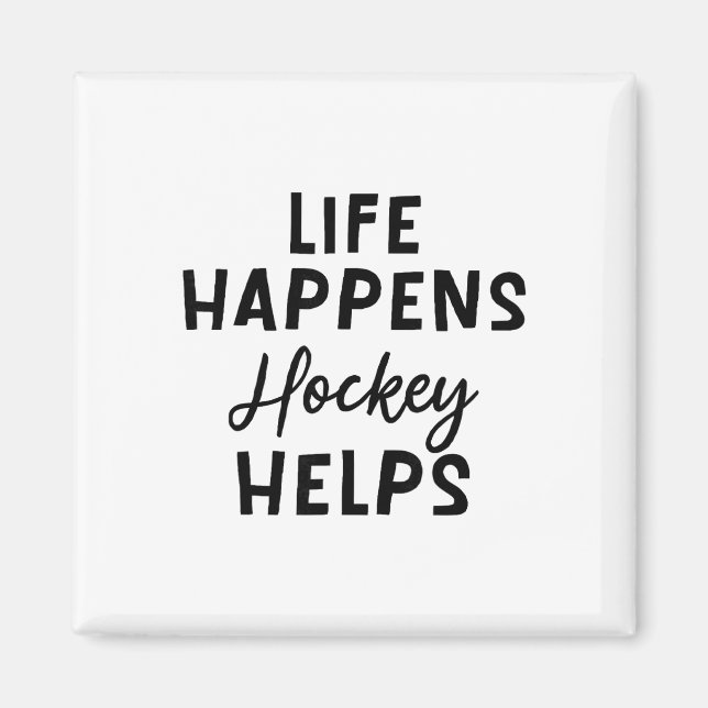 Livet Händer Hockey Hjälper _5 Magnet (Framsidan)