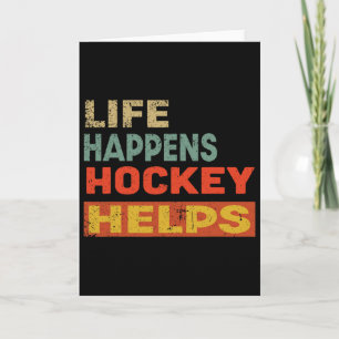 Livet Händer Hockey Hjälper Rolig Ishockey Motiver Kort