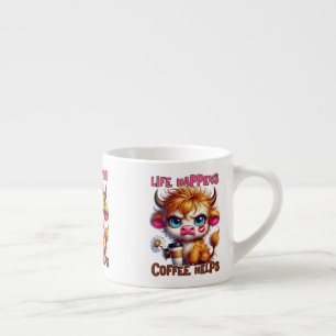 Livet Händer Kaffe Hjälper Espressomugg