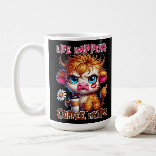 Livet Händer Kaffe Hjälper  Kaffemugg (Med munk)