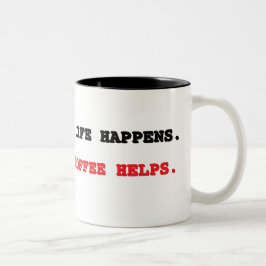 Livet Händer. Kaffe Hjälper. kaffemugge Två-Tonad Mugg
