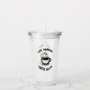 Livet händer, kaffehjälpen - för kaffe Älskare Take Away Mugg