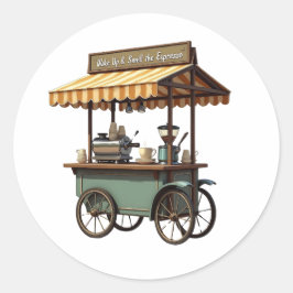 Livet händer, kaffehjälpen runt klistermärke