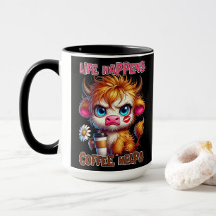 Livet Händer Kaffet Hjälper Mugg