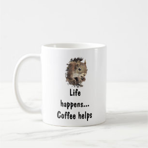 Livet händer, kaffet hjälper till att inspirera ti kaffemugg