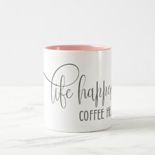 Livet Händer Kaffet Hjälper Två-Tonad Mugg