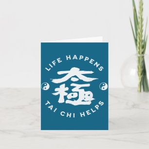 Livet Händer Tai Chi Hjälper Design Kort