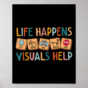 Livet Händer Visuals Hjälper Speciallärare Poster