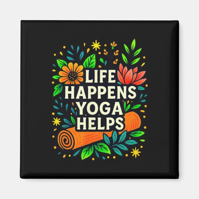 Livet Händer - Yoga Hjälper -  Magnet (Framsidan)