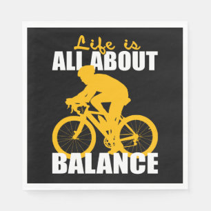 Livet handlar bara om att balansera cykling Motive Pappersservett
