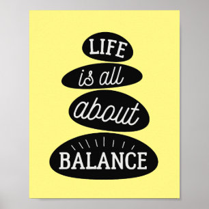 Livet handlar bara om balans Motiveringsoffert Ze Poster