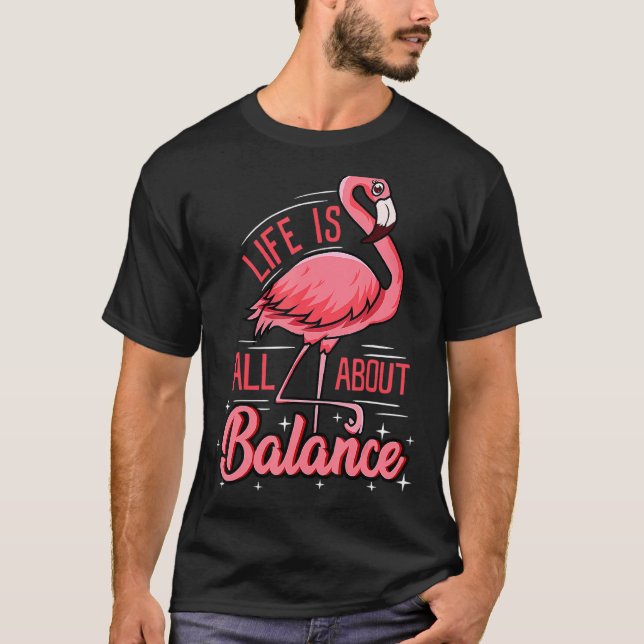 Livet handlar bara om balansen i Cute Summer Flami T Shirt (Framsida)