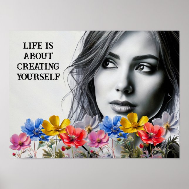 Livet handlar om att skapa dig själv poster (Framsidan)