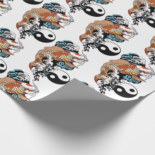 Livet handlar om balans. Japansk kojkarpfisk Presentpapper (Hörn)