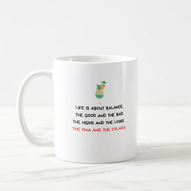 Livet handlar om balans Rolig kaffemug Kaffemugg (Vänster)