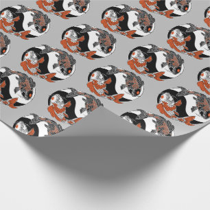 Livet handlar om balans. Två koi- och yin yang-sym Presentpapper