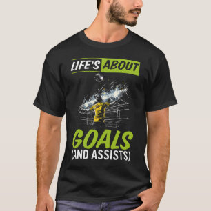 Livet Handlar Om Mål Fotbollsspelare Pojkar Barn U T Shirt