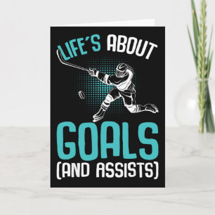 Livet Handlar Om Mål Hockeyspelare Ishockey Ungdom Kort