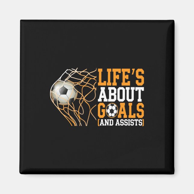 Livet Handlar Om Mål Ists Rolig Fotbollsspelare  Magnet (Framsidan)