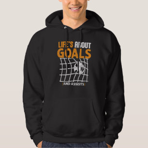 Livet Handlar Om Mål Och Assist Futbol Fotboll 23 Hoodie
