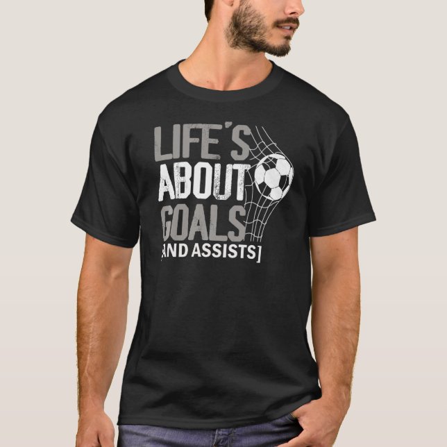 Livet handlar om mål och assistenter för fotbol 23 t shirt (Framsida)
