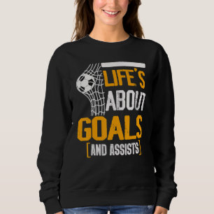 Livet Handlar Om Mål Och Assists Futbol Fotboll 11 T Shirt