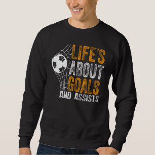 Livet Handlar Om Mål Och Assists Futbol Fotboll 19 Lång Ärmad Tröja