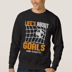 Livet Handlar Om Mål Och Assists Futbol Fotboll 24 Lång Ärmad Tröja
