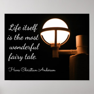 Livet - Hans Christian Andersen citat- print Poster