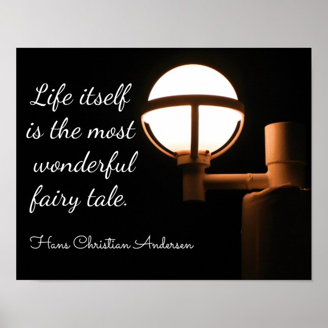 Livet - Hans Christian Andersen citat- print Poster (Framsidan)