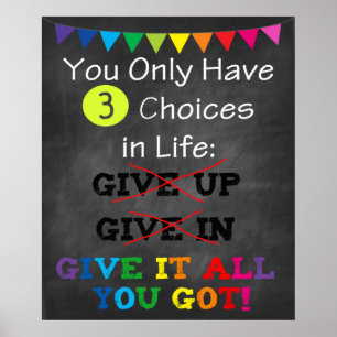 Livet i Classroom Deor Choices - inspirationskonst Poster
