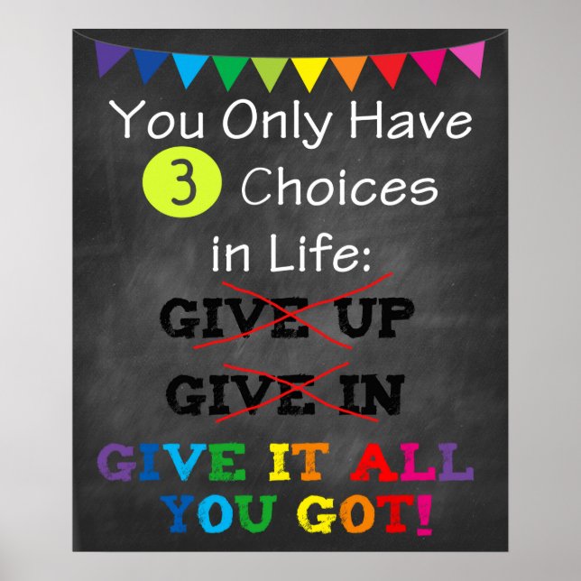 Livet i Classroom Deor Choices - inspirationskonst Poster (Framsidan)