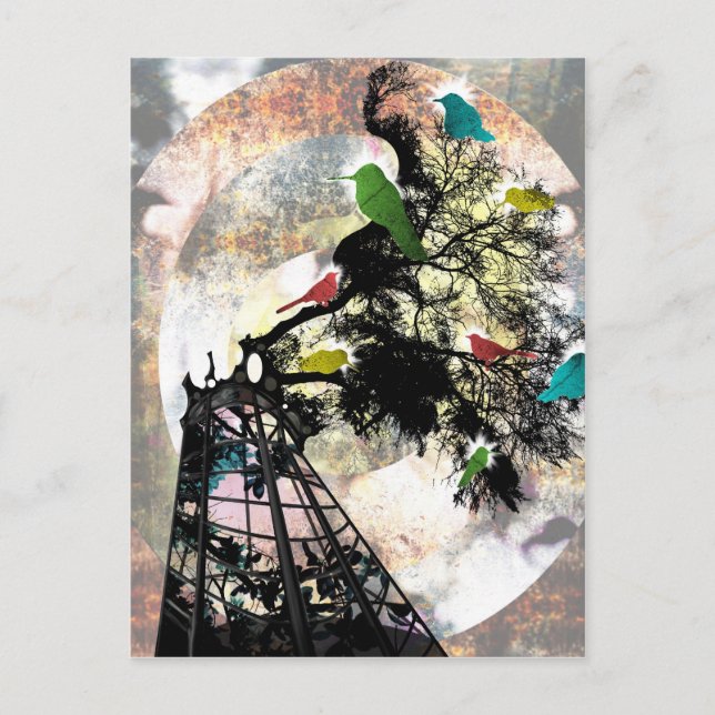 Livet i en bur vykort (Framsida)